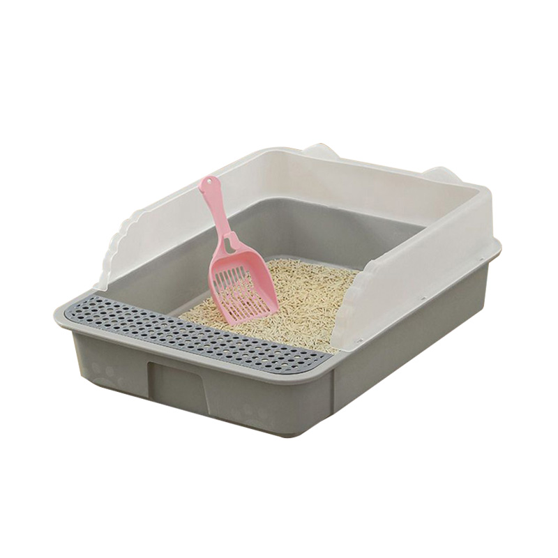 Anti-Splash Trumpet Pet Cat Litter Box With Cat Litter