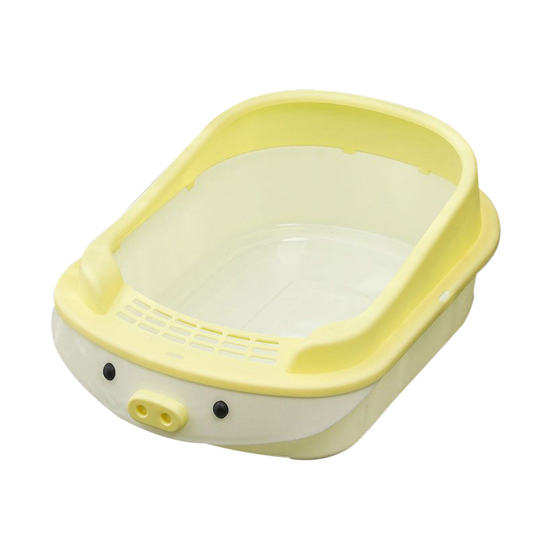 Elevated Pet Litter Box With Three Replaceable Cartoon Mouths